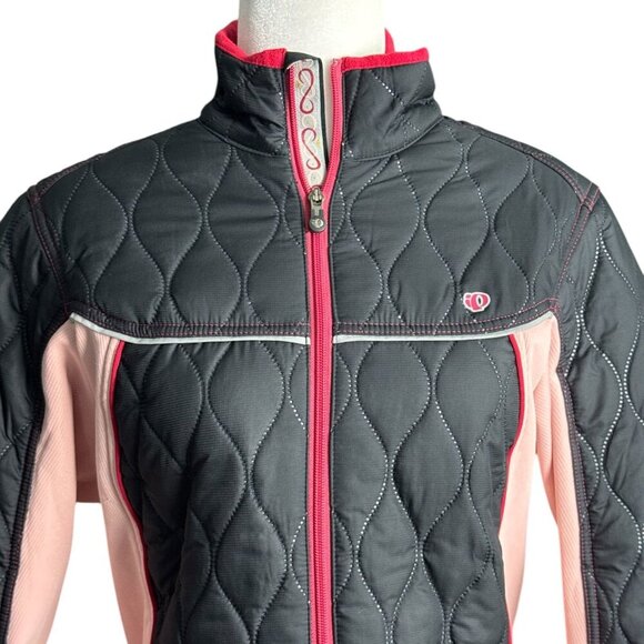 Pearl Izumi Cycling Jacket Long Sleeve Wind Breaker Black Pink Womens Size Large - Picture 2 of 11